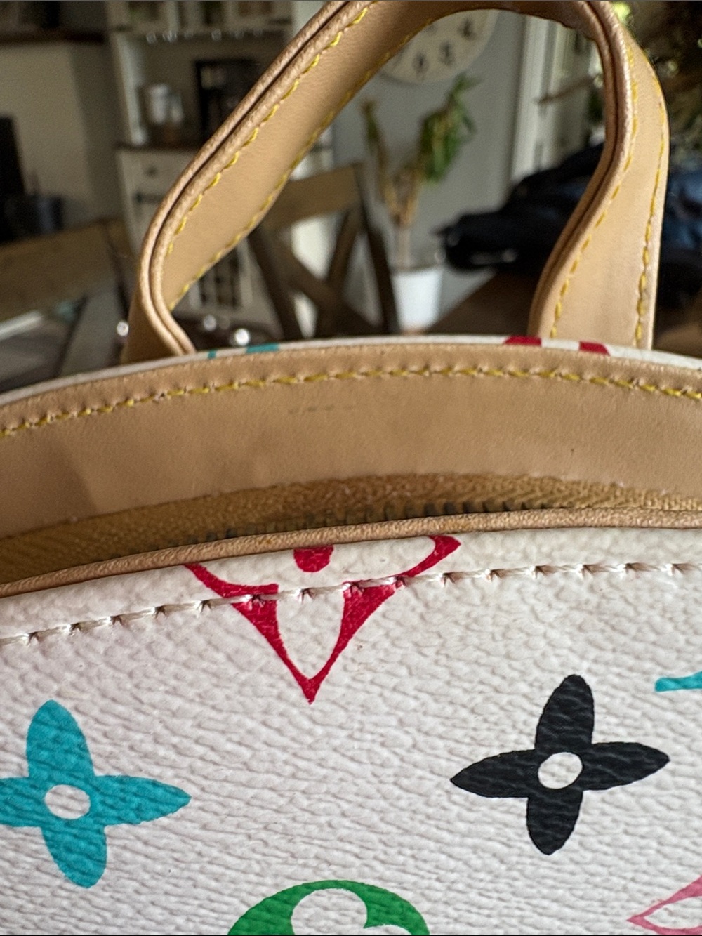 Fashion White Multicolor Monogram Mini Backpack - Picture 5 of 12